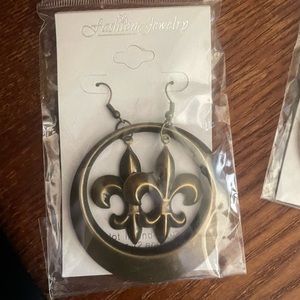 Bronze saint earrings